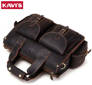 KAVIS 2020 New Casual Men's Bag Genuine Leather Travel Duffel Bags Large Capacity Travel Bags Men Messenger Handbags Designer