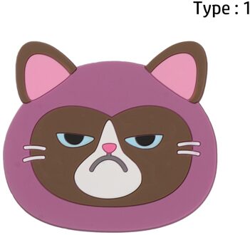 Kawaii Antislip Siliconen Cup Mat Hittebestendige Cartoon Coaster Drink Cup Coasters Isolatie Cup Mat Pad Keuken Accessoires 1