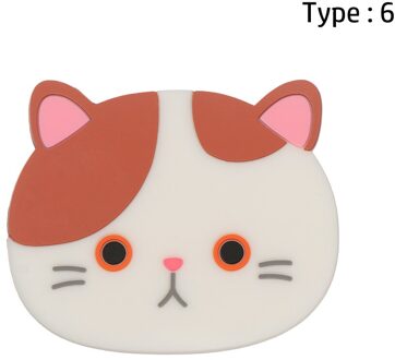 Kawaii Antislip Siliconen Cup Mat Hittebestendige Cartoon Coaster Drink Cup Coasters Isolatie Cup Mat Pad Keuken Accessoires 6