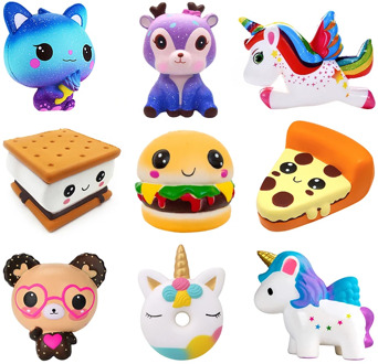 Kawaii Bear Squeeze Toys Squishy Jumbo Deer Unicorn Cat Slow Rising Cream Scented Stress Reliever Antistress Toys For Kid Baby