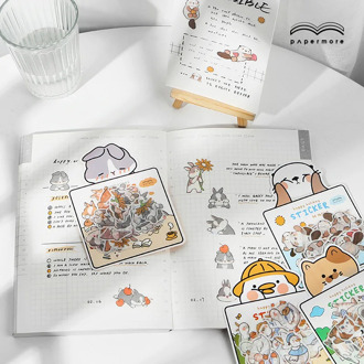 Kawaii Cartoon Animal cat Otter duck Decorative Stationery Stickers Scrapbooking DIY Diary Album Stick Lable