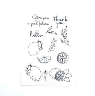 Kawaii Citroen Transparant Clear Siliconen Stempel Seal Diy Scrapbooking Stencil Kleuring Embossing Decoratie Kantoor Schoolbenodigdheden