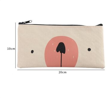 Kawaii Creatieve Etui Kleurverloop Leuke Meisje Pluche Achthoekige Pen Zak Meisje Student Eenvoudige Opbergtas geel