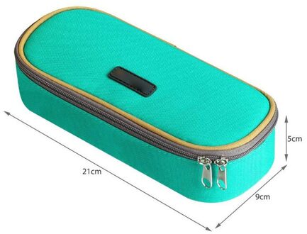 Kawaii Grote Capaciteit Multifunctionele School Etui & Zakken Canvas Pen Gordijn Doos Voor Jongen Meisje Kinderen Briefpapier Leveringen groen