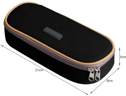 Kawaii Grote Capaciteit Multifunctionele School Etui & Zakken Canvas Pen Gordijn Doos Voor Jongen Meisje Kinderen Briefpapier Leveringen zwart