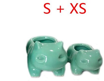 Kawaii Keramische Bloempot Succulente Planter Leuke Groene Planten Bloempot Met Gat Voor XS S