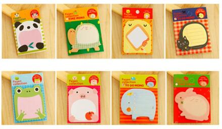 Kawaii Memo Pad Bladwijzers Leuke Kat Panda Sticky Notes Schoolbenodigdheden Papieren Stickers Index Geplaatst Planner Briefpapier