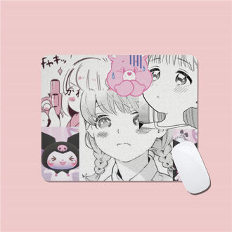 Kawaii Muismat Leuke Muismat Bureau Olieverf Gaming Bureau Matten Gamer Ronde Vierkante Deskpad Office Home Pc computer 21x26cm 4