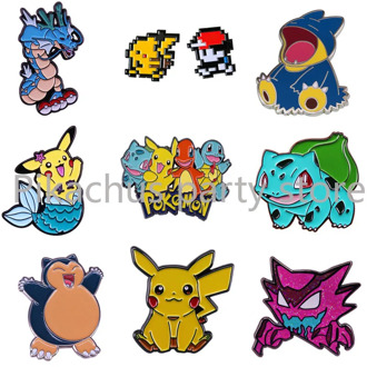 Kawaii Pins Anime Brooch Baby Pokemon Theme Badge Pikachu Wonderful Frog Seed Little Fire Dragon Jenny Turtle Cartoon Collection