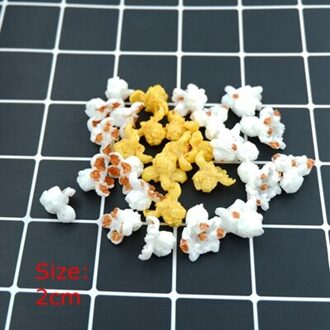 Kawaii Popcorn 3d resin cabochon voor telefoon deco hair bow diy telefoon deco Versiering mengen