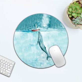 Kawaii Ronde Celestial Muismat Zachte Mat Voor Game Computer Cap Bureau Mat Pads Non-Slip Rubbe Pc Waterdicht kantoor Mousepad 20Cm F