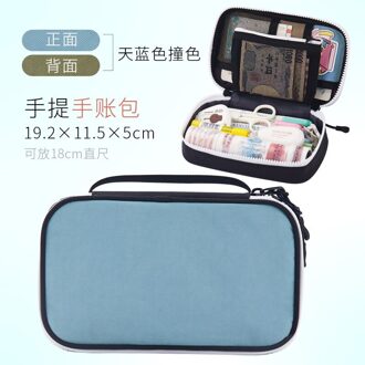 Kawaii Stationaire Potlood Gevallen Estuche Grande Potlood Tas Papelaria Leuke Etui School Pen Pensil Doos Voor Meisjes Cosmetische Tas Blauw