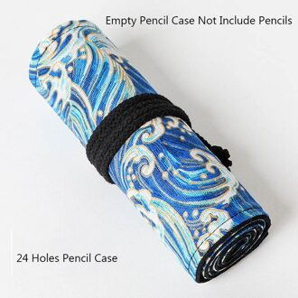 Kawaii Strafrechtelijke 12/24/36/48/72 Gaten School Roll Etui voor Meisjes Jongens Pencilcase canvas Strafrechtelijke Pen Tas Grote Grote Sancties Doos 24 Holes Pencil Case