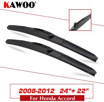 Kawoo Auto Wisser Voor Honda Accord 8 5 6 7 9 10 Auto Windcreen Wisserbladen 2003 2007 Tot Jaar Fit Voor Haak Arm Accord 2422