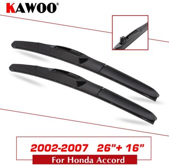 Kawoo Auto Wisser Voor Honda Accord 8 5 6 7 9 10 Auto Windcreen Wisserbladen 2003 2007 Tot Jaar Fit Voor Haak Arm Accord S-2616