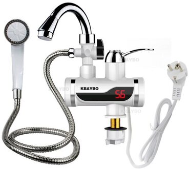 Kbaybo 3000W Elektrische Boiler Temperatuur Display Kraan Voor Keuken Instant Warmwaterkraan Kraan Tankless Boiler klein nee douche