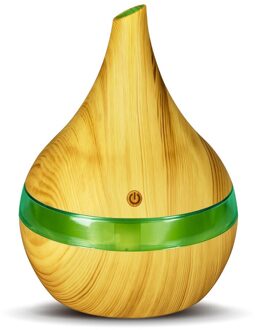 Kbaybo 300Ml Usb Elektrische Ultrasone Luchtbevochtiger Aroma Air Diffuser Essentiële Olie Aromatherapie Cool Mist Maker Voor Thuis licht Wood