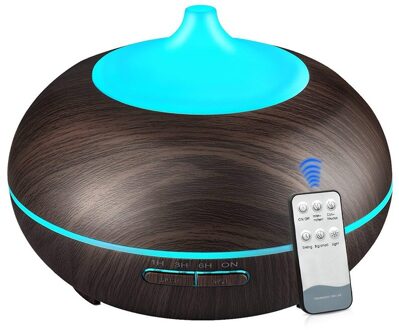Kbaybo Etherische Olie Aroma Diffuser Ultrasone Luchtbevochtiger Koele Mist Maker Aromatherapie Airconditioning Fogger Voor Thuis 300Ml donker wood / ons
