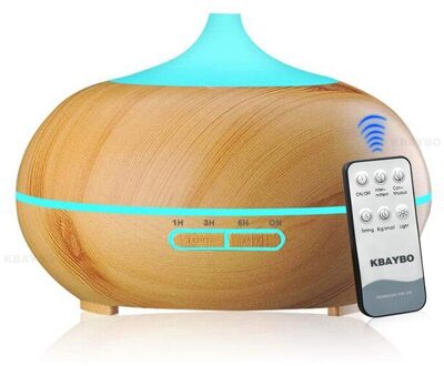 Kbaybo Etherische Olie Aroma Diffuser Ultrasone Luchtbevochtiger Koele Mist Maker Aromatherapie Airconditioning Fogger Voor Thuis 300Ml licht wood / ons