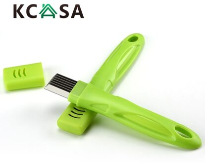 Kcasa VT-OS Rvs Groene Ui Slicer Shredder Cutter Groente Sjalot Shred Cut Tool Voor Kitchen Tools Gadgets