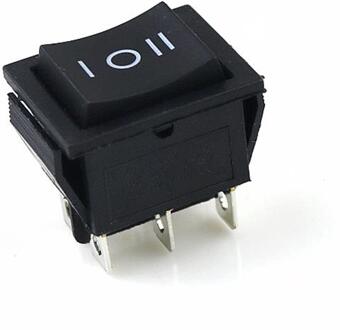 KCD4 1 Pcs Black Rocker Switch Schakelaar On-Off-On 3 Positie 6 Pins Geen Verlichting 16A 250VAC/ 20A 125VAC ON-uit-ON