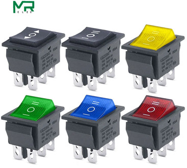 KCD4 1PCS Rocker Switch Power Switch ON-OFF-ON 3 Position 6 Electrical equipment With Light Switch 16A 250VAC/ 20A 125VA