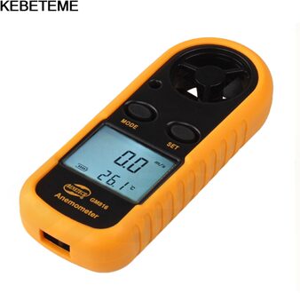 Kebeteme Anemometer Digitale Hand-Held Wind Gauge Meter Thermo Anemometer Infrarood Thermometer Met Lcd Backlight Display