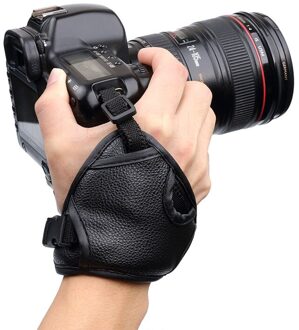 Kebeteme Camera Hand Pu Leather Soft Hand Polsband Grip Voor Nikon D7100 D5500 D5300 D3300 D610 Voor Canon Sony slr/Dslr Camera