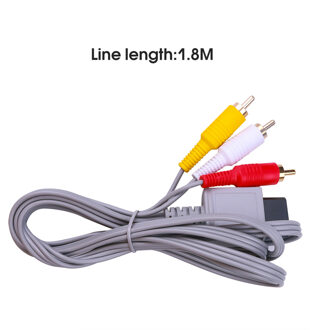 Kebidu 1.8 M Audio Video Av Kabel Voor Nintend Wii Wiiu Console Game Composiet 3 Rca Video Vergulde kabel Cord Wire Belangrijkste 480 P