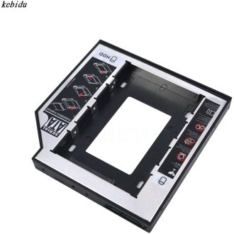 Kebidu 1 pc 12.7mm Universele 2nd HDD Caddy 2.5 "SATA 3.0 SSD Case Harde Schijf Behuizing + LED Indicator voor Laptop CD-ROM