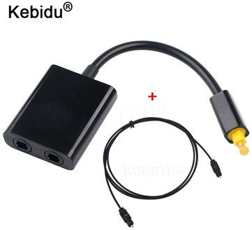 Kebidu 1M Mini Usb Digitale Toslink Optische Vezel Kabel Man Op Man Met Audio 1 Naar 2 Vrouwelijke Splitter adapter Micro Usb Kabel wit met 1M kabel