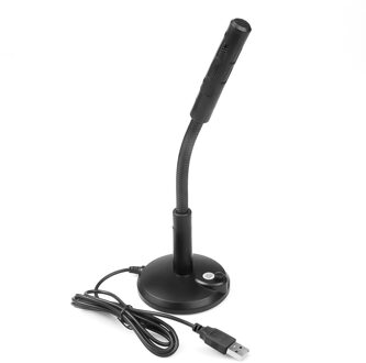 Kebidu 3.5Mm Usb Laptop Microfoon Mini Studio Speech Microfoon Stand Mic Met Houder 360 Graden Verstelbare Voor Desktop Pc BlackUSB
