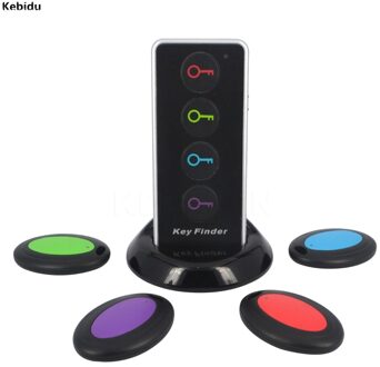 Kebidu Afstandsbediening Draadloze LED Sleutel Portemonnee Finder Ontvanger Verloren Ding Alarm Locator Tracker 4 ontvangers en 1 dock buscador dominante