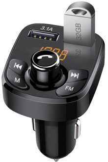 Kebidu Auto Mp3 Speler Bluetooth 5.0 Fm-zender Modulator Handsfree Auto Accessoires Audio Fm Zender 3.1A Fast Charger