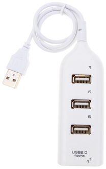 Kebidu Hoge Snelheid Micro Mini 3 Poorten 2.0 Usb Hub Splitter Adapter Voor Laptop Pc Notebook Ontvanger Computer Accessoires wit