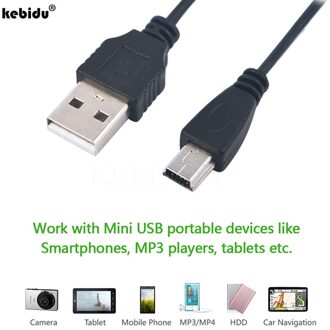 Kebidu Mini USB 5 Pin Sync Kabel USB Data & Charger Cable USB 2.0 EEN-Vrouwelijke voor MP3 /Mp4 Digitale Camera Externe Harde Schijven