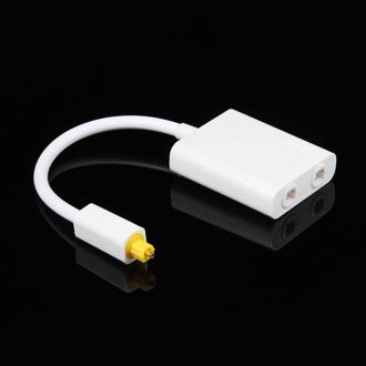 Kebidu Mini Usb Digitale Toslink Optical Fiber Audio 1 Naar 2 Vrouwelijke Splitter Adapter Micro Usb Kabel Accessoire Audio & video Kabel wit