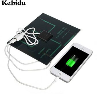 Kebidu Partical USB Zonnepaneel Battery Charger 5 v 3.6 w Power Bank met LED Licht Mode Solar USB Charger