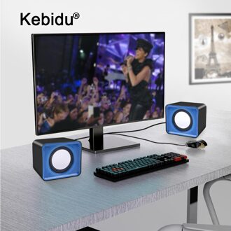 Kebidu Universele Usb 2.0 Music Speaker Mini Muziek Stereo Speakers 3.5 Mm Pulg Voor Multimedia Desktop Computer Notebook