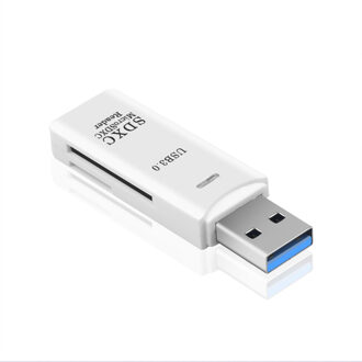 Kebidu Usb 3.0 Kaartlezer Sd/Micro Sd Tf Otg Smart Geheugenkaart Adapter Voor Laptop Usb 3.0 Multi smart Kaartlezer Sd Kaartlezer wit