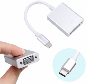 Kebidu USB 3.1 Type C USB-C naar-vga Converter Adapter Omkeerbaar voor Macbook