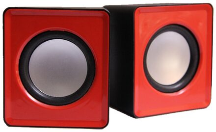 Kebidu Usb Wired Mini Speaker Computer Speakers Bass Stereo Muziekspeler Subwoofer Sound Box Voor Pc Telefoons rood