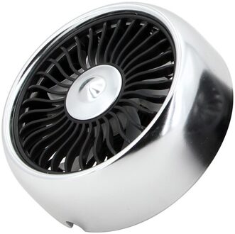 Kebidumei Elektrische Auto Fan Usb Mini Fan Multi-Functie Auto Air Koeler Ventilator Met Kleurrijke Led Voor Luchtuitlaat center Console SliverFor Air Outlet