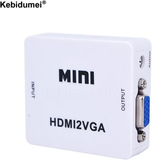 Kebidumei Mini 1080 P Hdmi Naar Vga Adapter Converter Connector Met Audio Voor Pc Laptop Voor Hdtv Projector