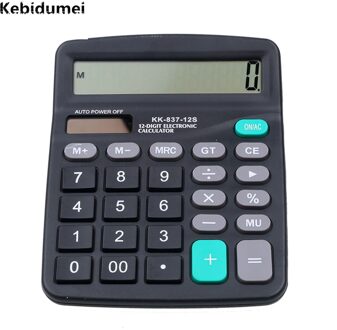 Kebidumei Solar Batterij Office Home Draagbare Rekenmachine Licht Aangedreven Calculator 12 Cijfers Kantoormedewerker School Calculator