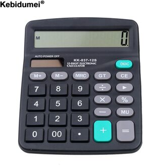 Kebidumei Solarcalculator Berekenen Commerciële Tool Batterij Of Solar 2in1 Aangedreven 12 Cijferige Elektronische Rekenmachine En Knop
