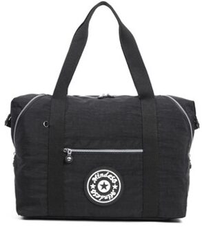 Kedanison Waterdichte Nylon Reistas Grote Capaciteit Opvouwbare Plunjezak Krijgen Trought Bagage zwart