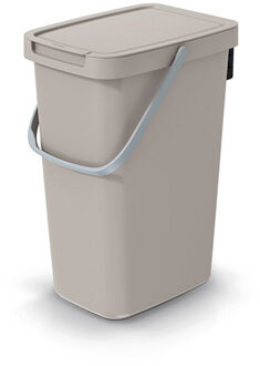 Keden GFT aanrecht afvalbak - beige - 12L - 20 x 26 x 37 cm