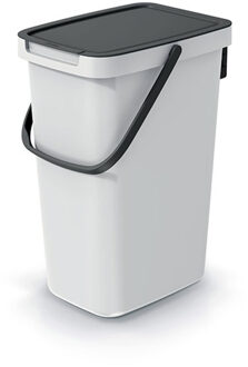 Keden GFT aanrecht afvalbak - creme wit - 12L - 20 x 26 x 37 cm