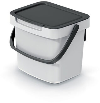 Keden GFT aanrecht afvalbak - creme wit - 3L - 19 x 17 x 15 cm